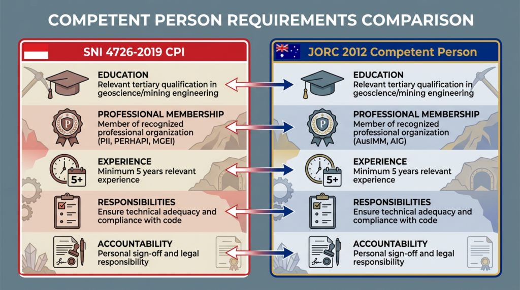 Competent Person Requirements Comparison